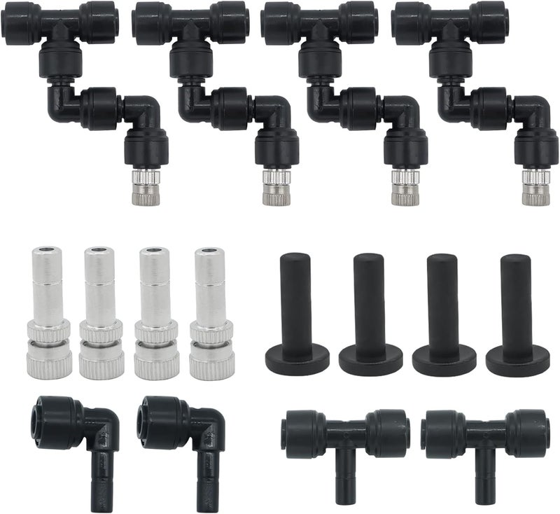 GLSJA 4 Pack Reptile Mister Nozzles，Reptile Misting Nozzles 1/4'', Reptile Fogger Fine Mist Nozzles for Full Water Coverage, Replacement Micro Spray Nozzles - Image 1
